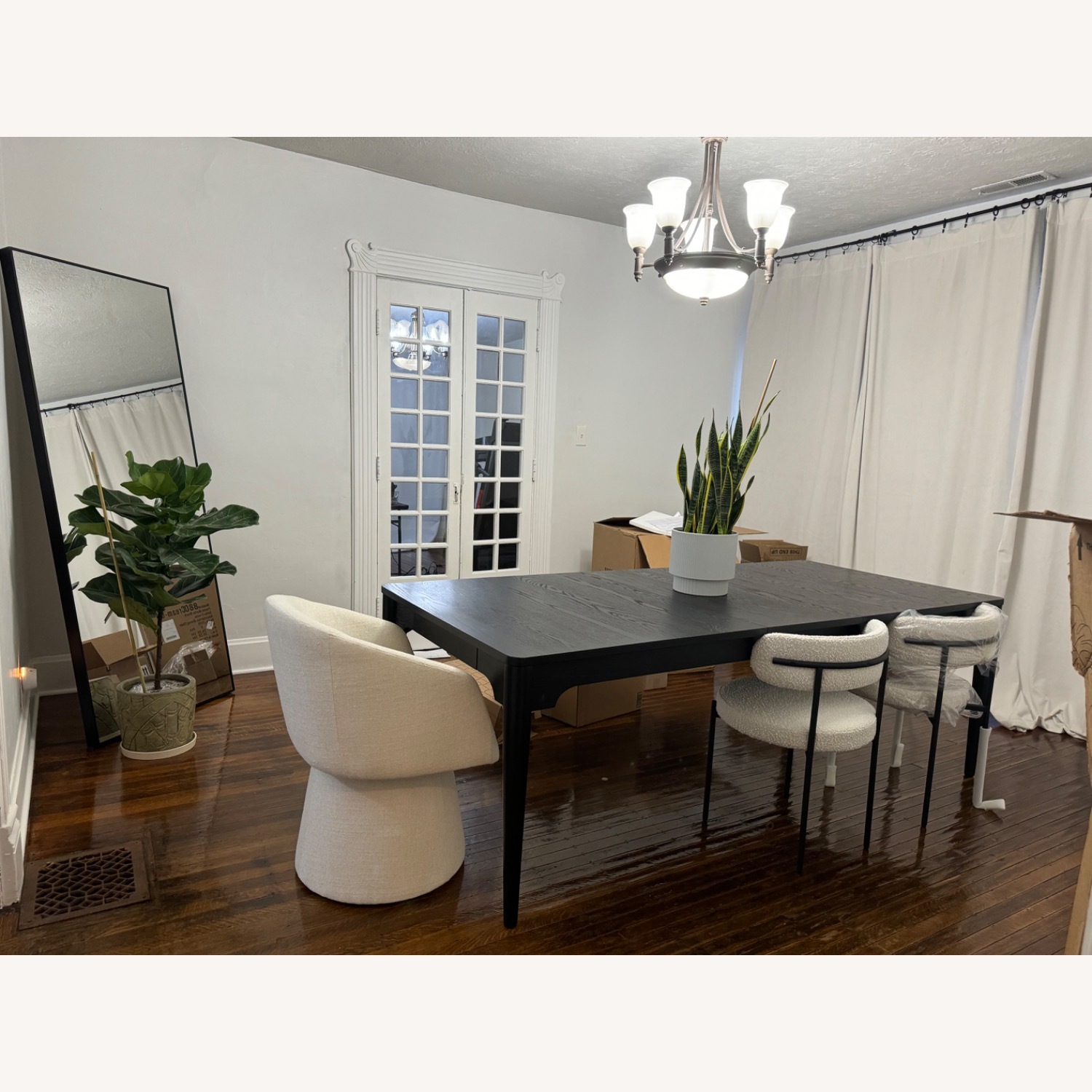 Austen Black Rectangular 72-90" Dining Table - image-6