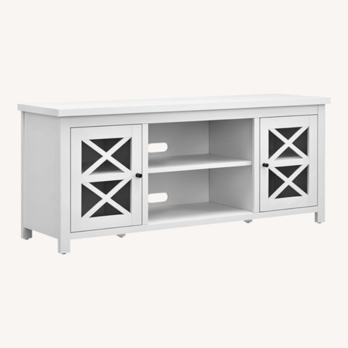 Used White TV Stand  for sale on AptDeco