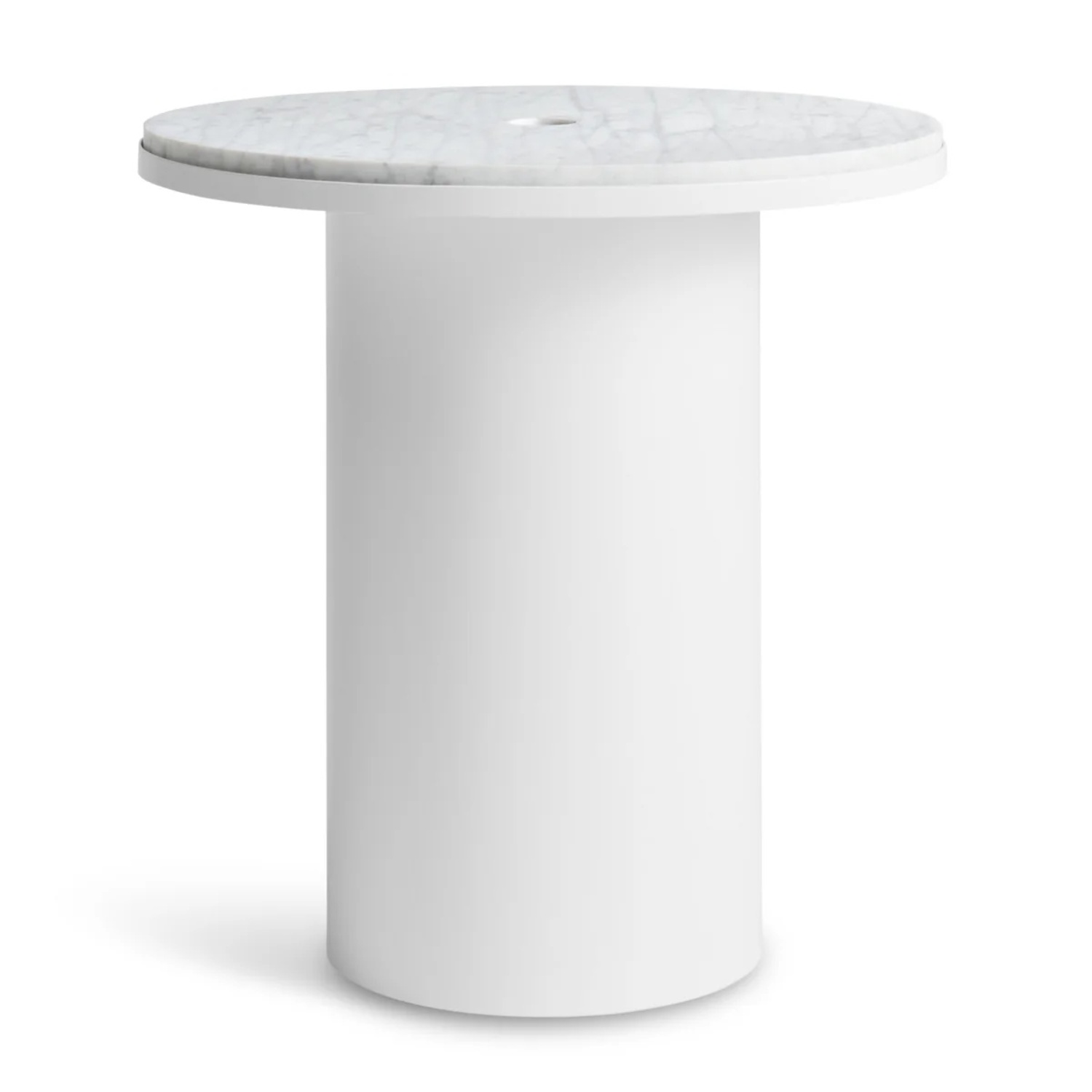 Blu Dot Plateau White Marble Side Tables - image-7