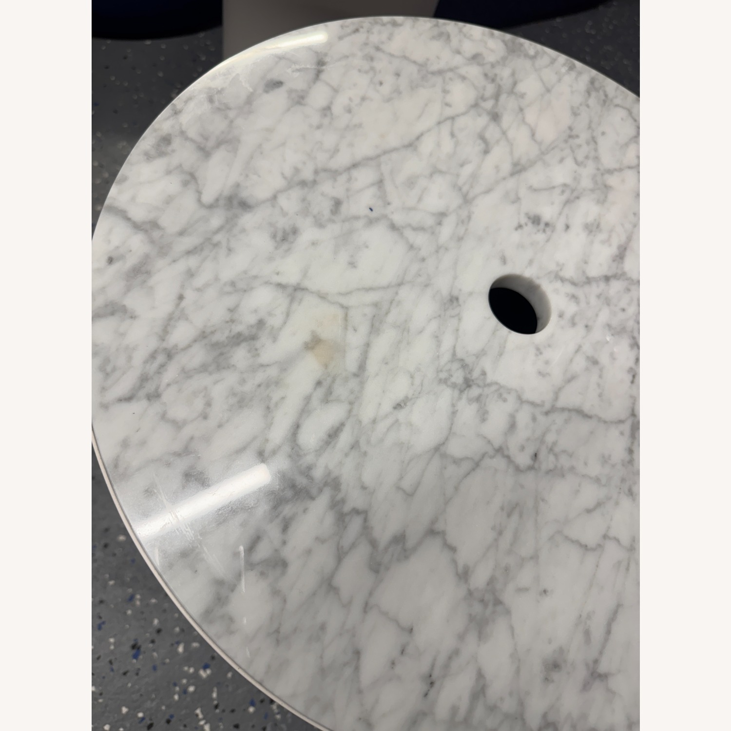 Blu Dot Plateau White Marble Side Tables - image-3