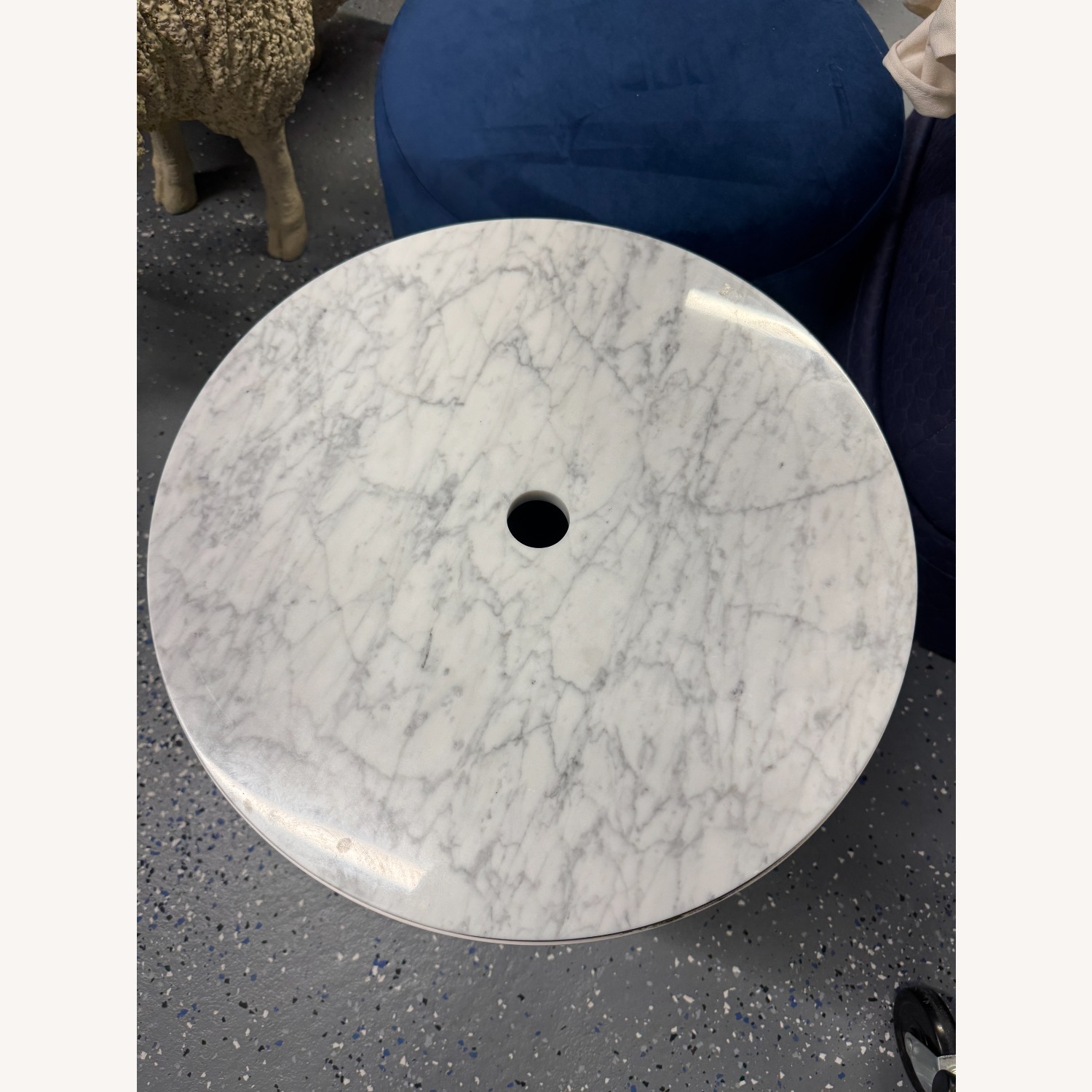 Blu Dot Plateau White Marble Side Tables - image-6