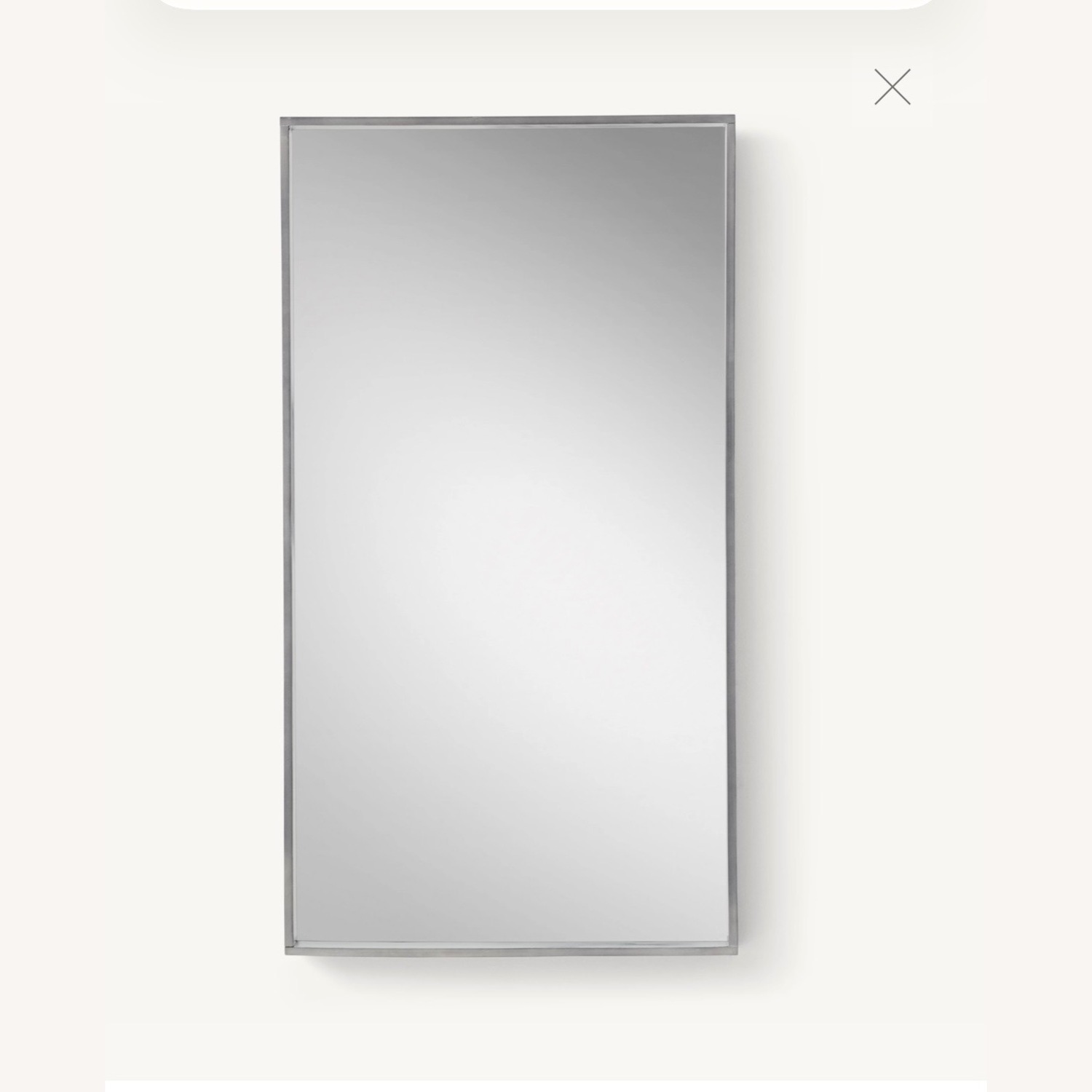 Restoration Hardware Metal Dovetail Mirror - Narrow Frame - image-1