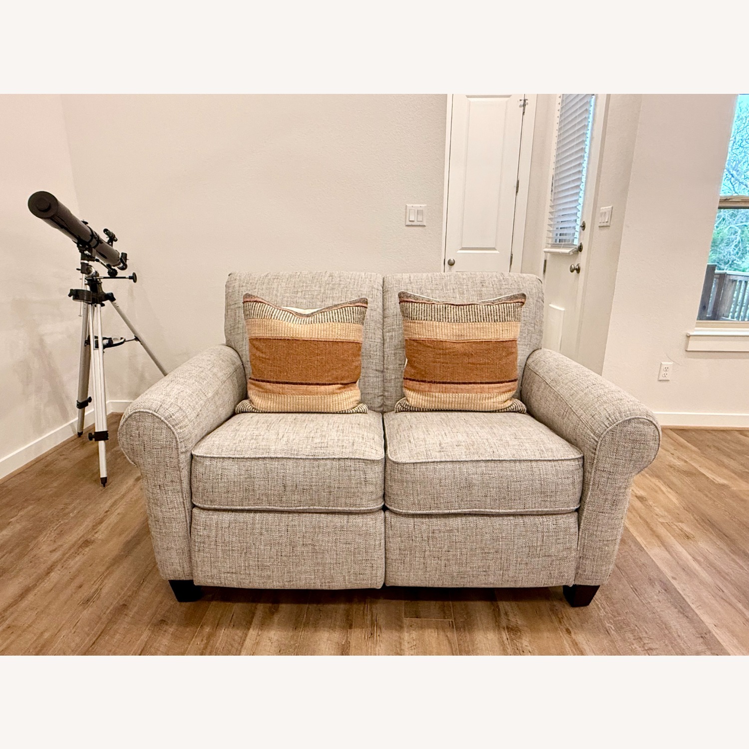 La-Z-Boy Light Gray Fabric  Recliner Loveseat - image-2