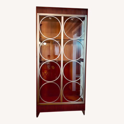 Used Ethan Allen Dark Brown Wood Wall Unit for sale on AptDeco