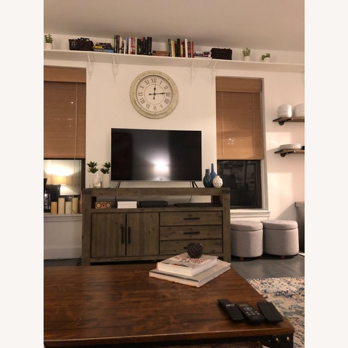 Used Pottery Barn White Station Clock for sale on AptDeco