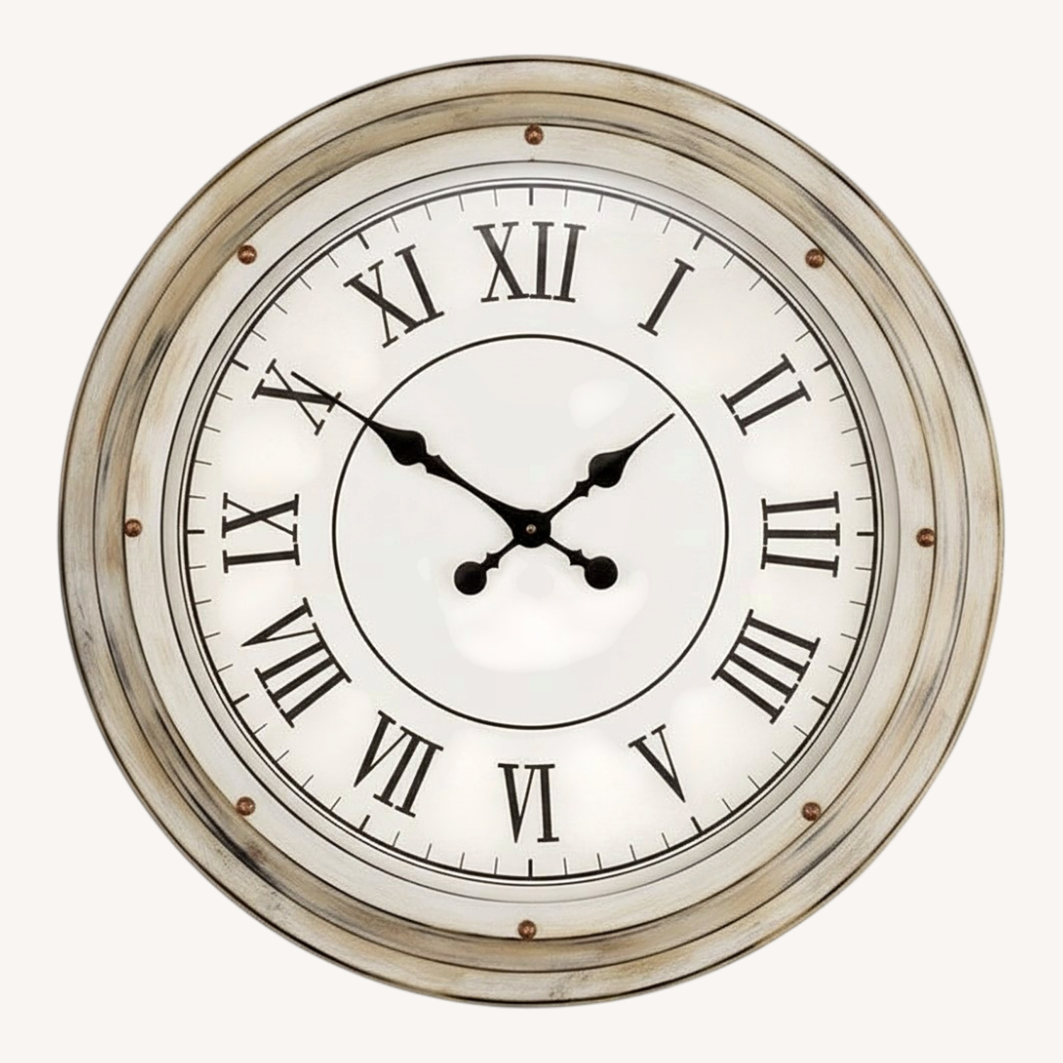 Pottery Barn White Station Clock - image-0