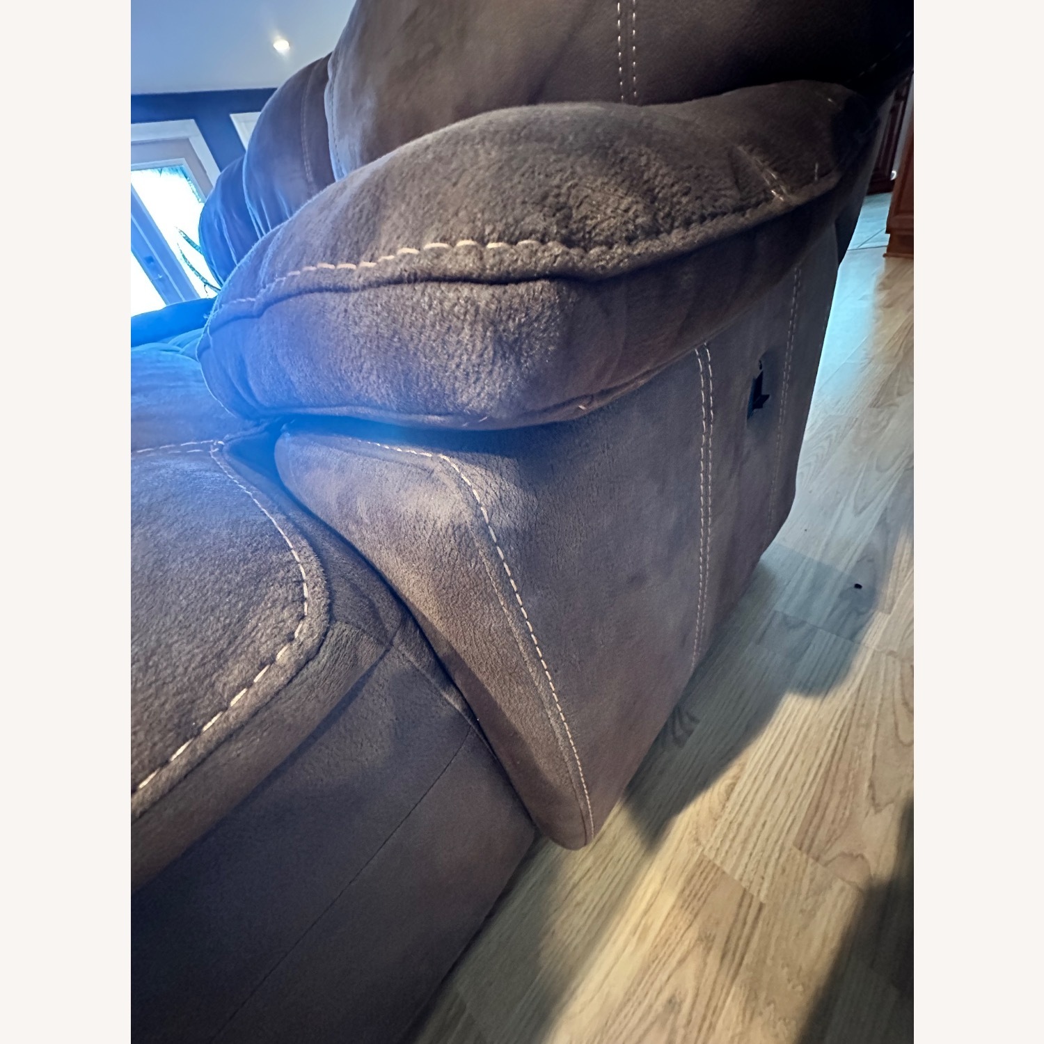 Furniture Row Dark Brown Fabric 3+ Seater Sofa - image-4