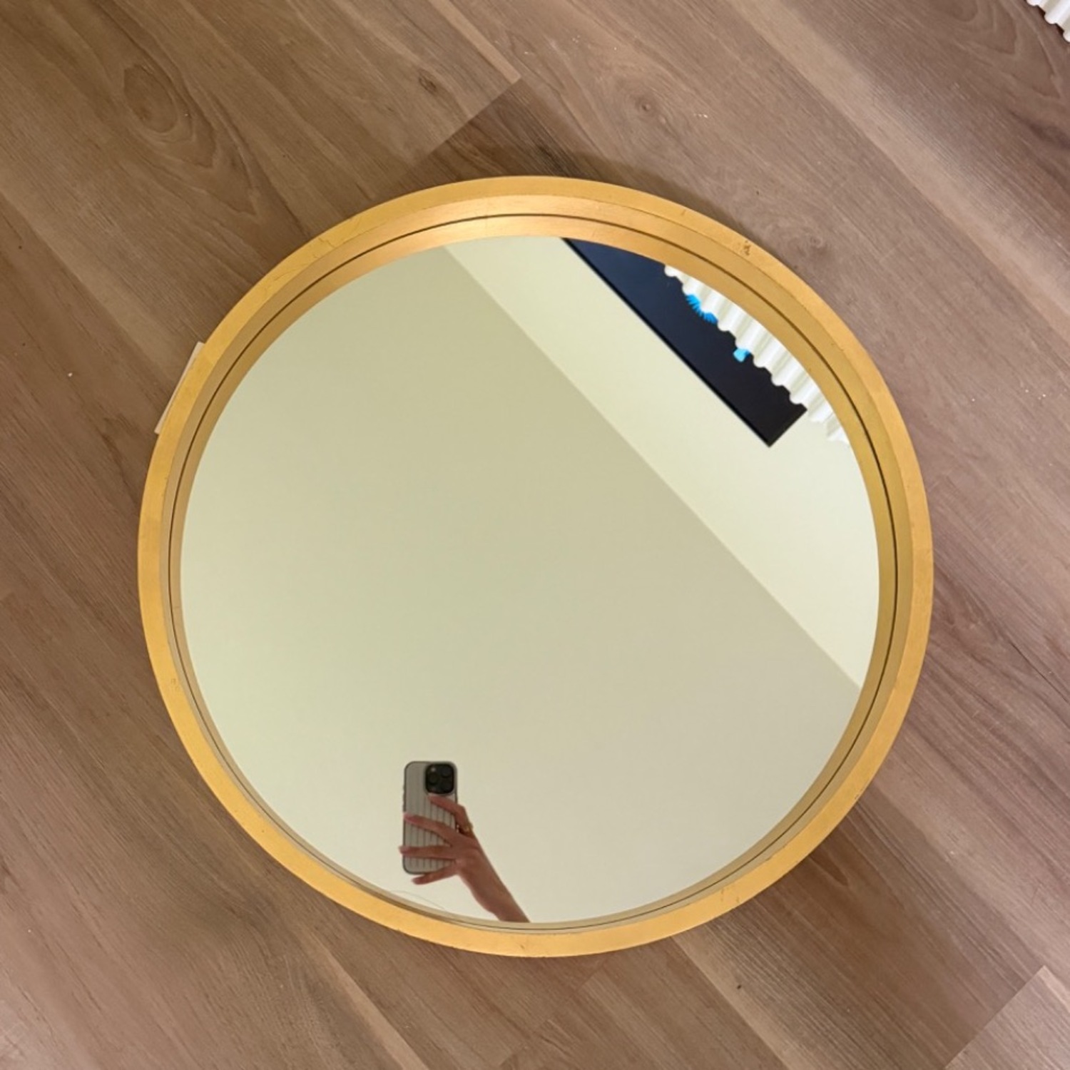 Pottery Barn Gold Round Mirror 21.6” Diameter - image-8