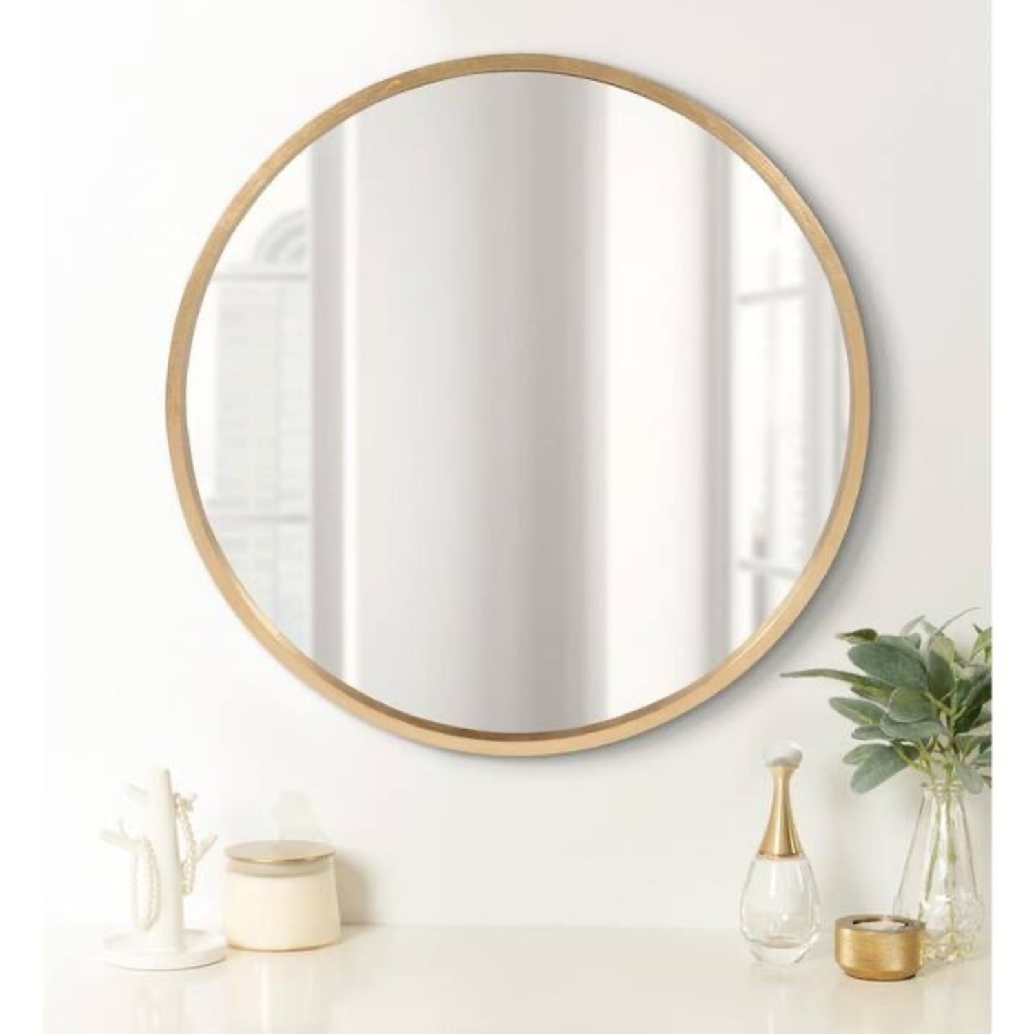 Pottery Barn Gold Round Mirror 21.6” Diameter - image-4