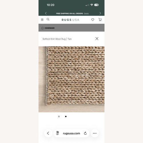 Used Softest Knit Wool Rug  for sale on AptDeco