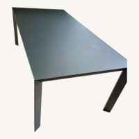 Kristalia Light Gray Glass Dining Table