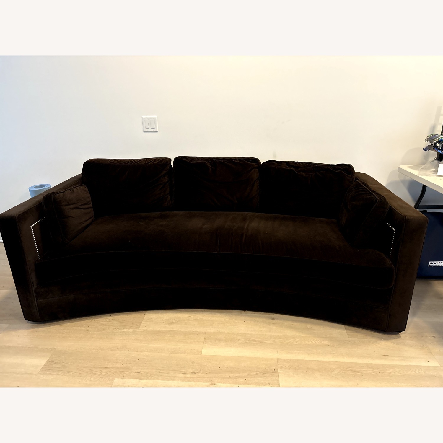 Casual Living Dark Brown Fabric 3+ Seater Sofa - image-2