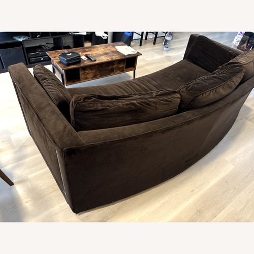 Used Casual Living Dark Brown Fabric 3+ Seater Sofa for sale on AptDeco