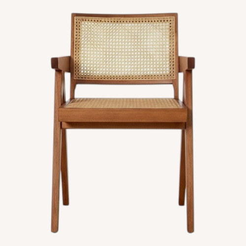 Used France and Son Jeanneret Light Brown Wood Dining Chair for sale on AptDeco