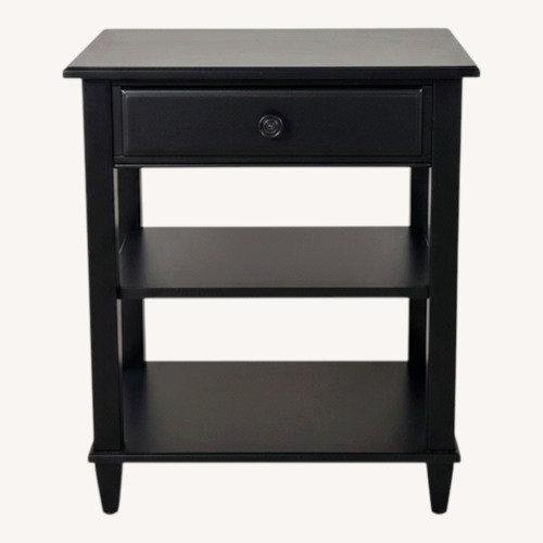 Used Ethan Allen Black Wood Nightstand for sale on AptDeco