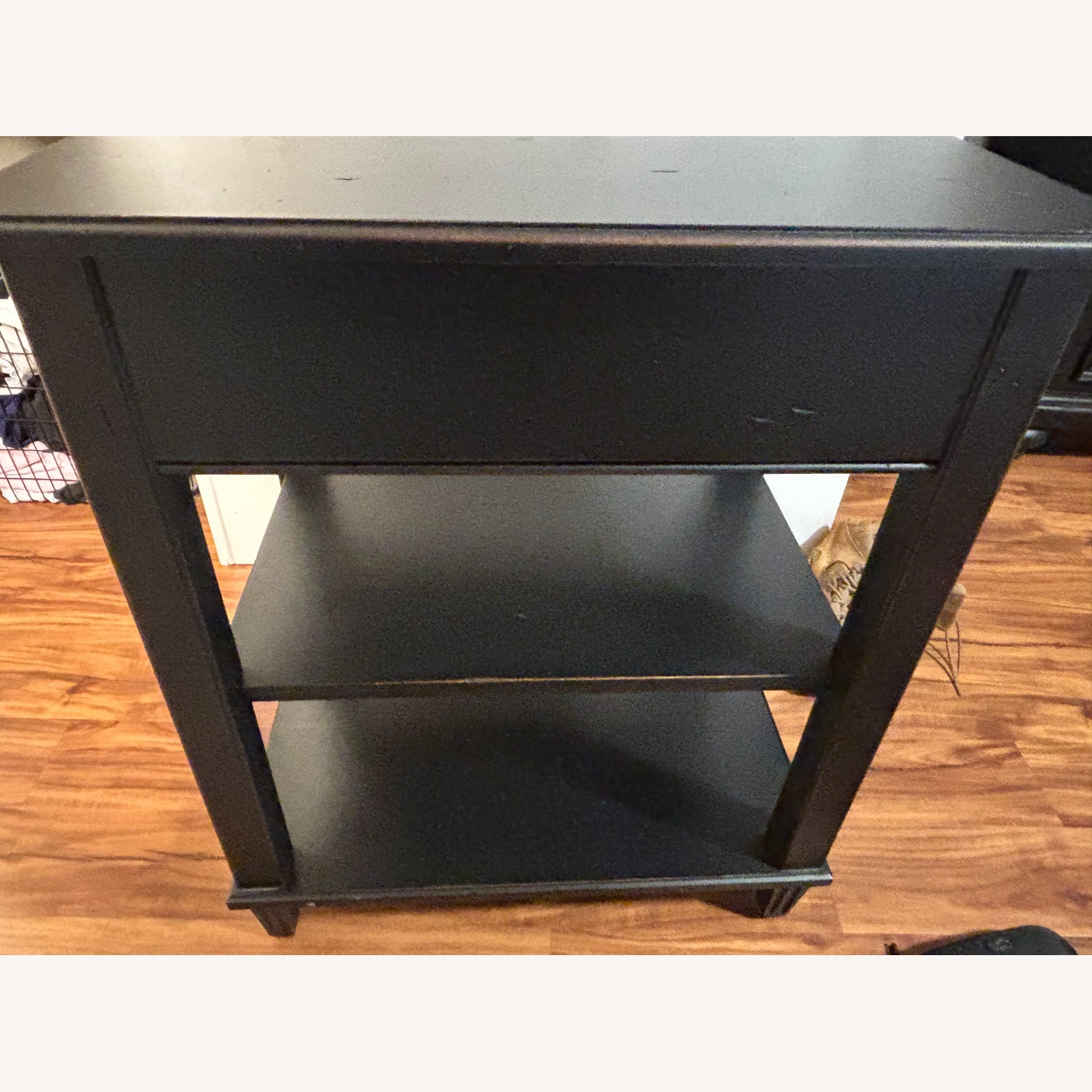 Ethan Allen Black Wood Nightstand - image-3