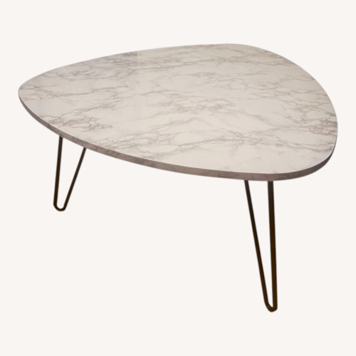 Used White Wool Coffee Table for sale on AptDeco