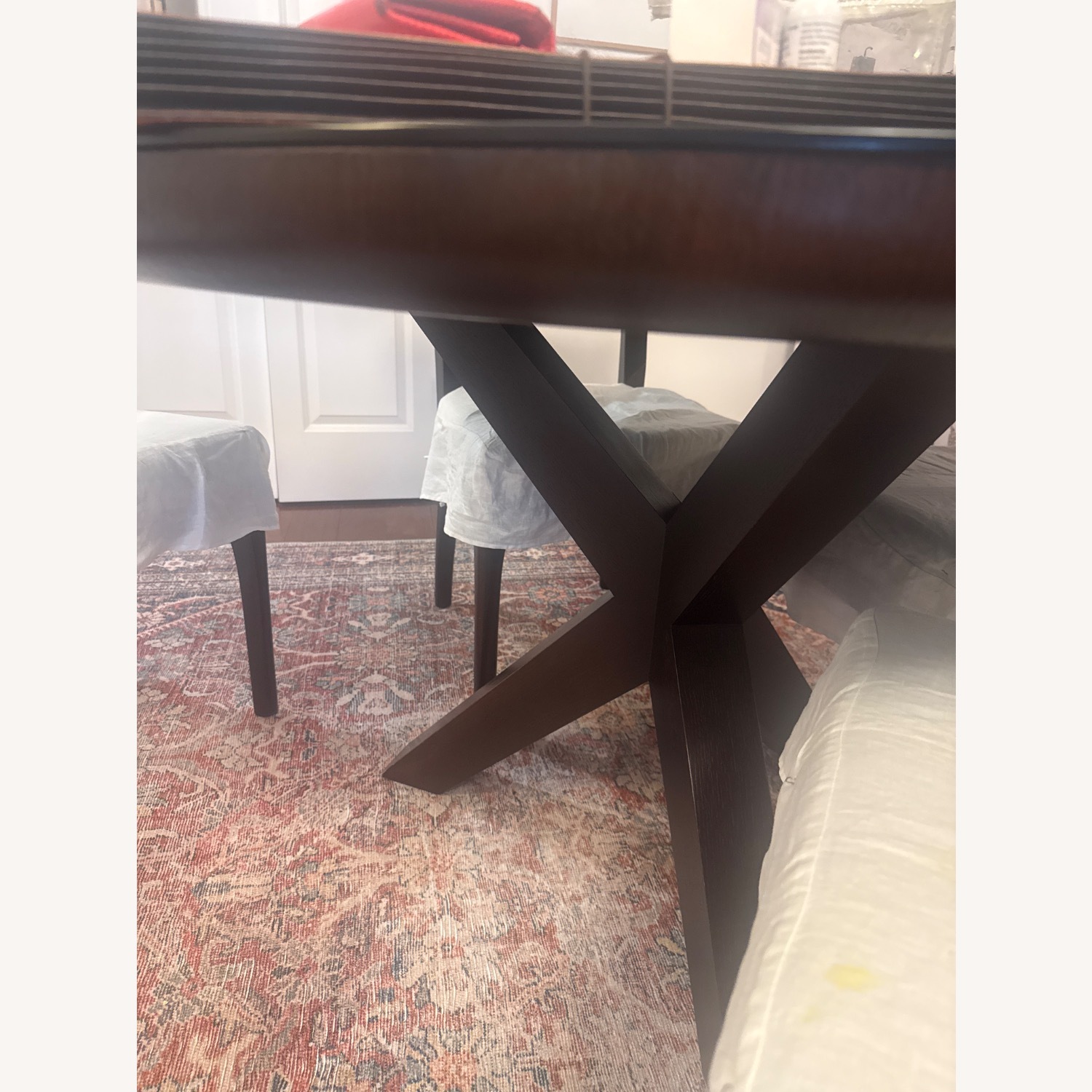 Restoration Hardware Black 1960s French X-Base Round Dining Table - image-3