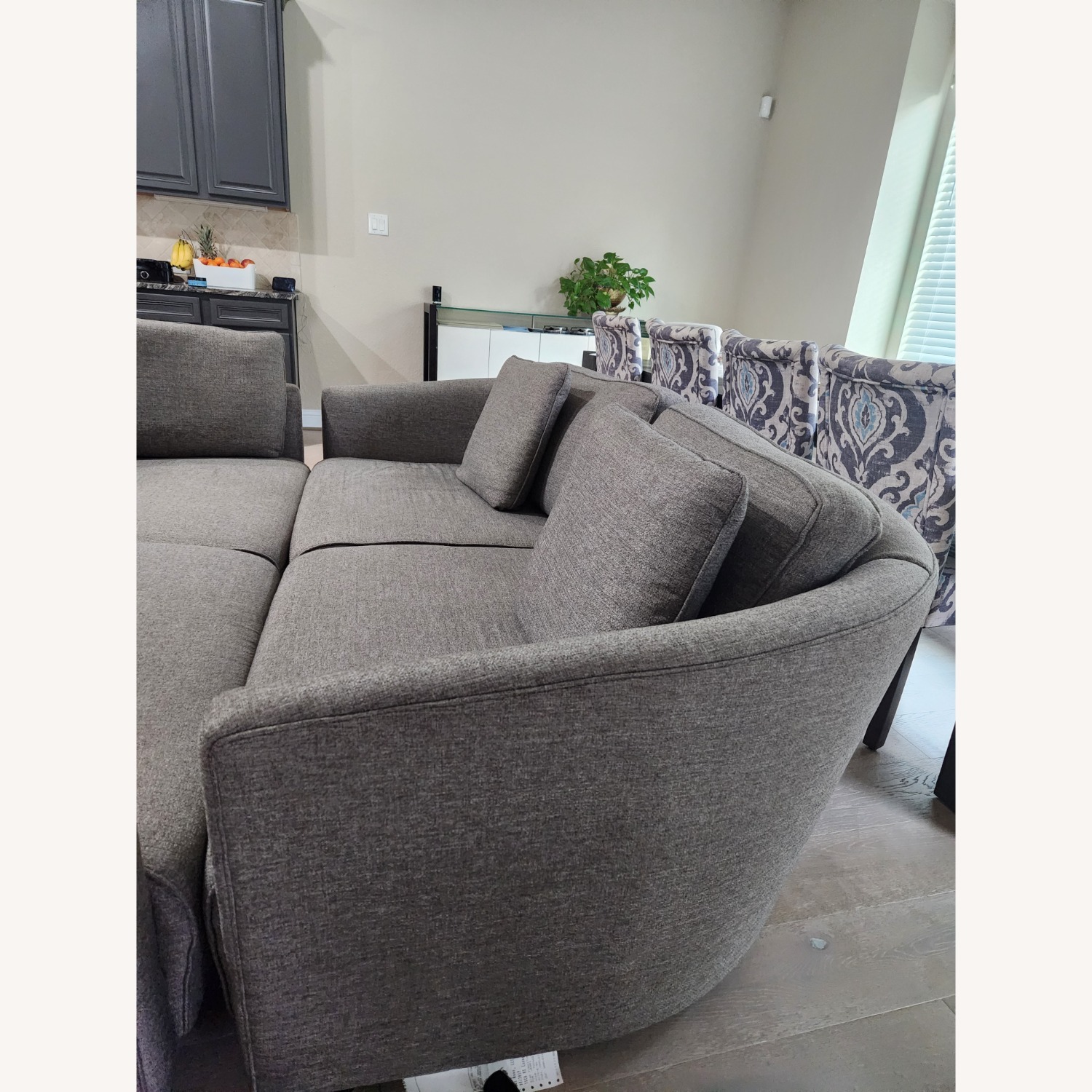 Light Gray Fabric 2 Seater Sofa - image-3