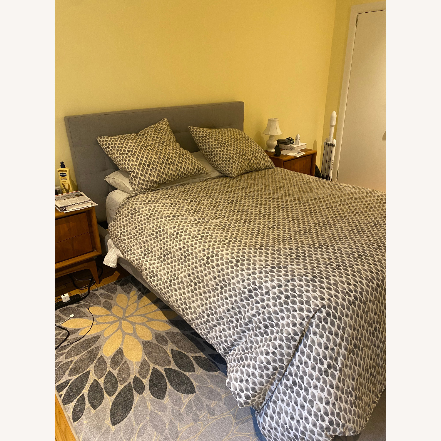 West Elm Emmett Tufted Queen Bed - image-1