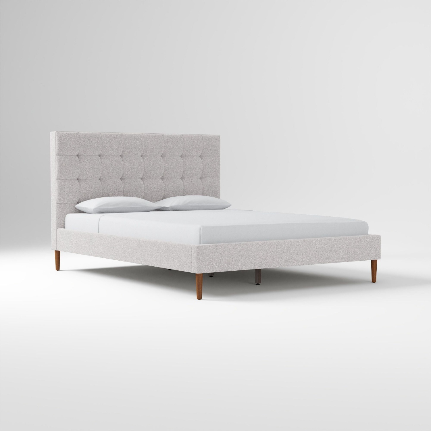 West Elm Emmett Tufted Queen Bed - image-5