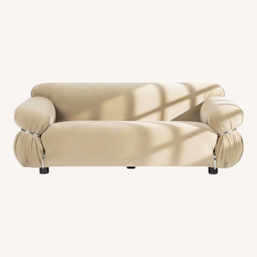 Used Tacchini The Sesann Natural Suede Loveseat for sale on AptDeco