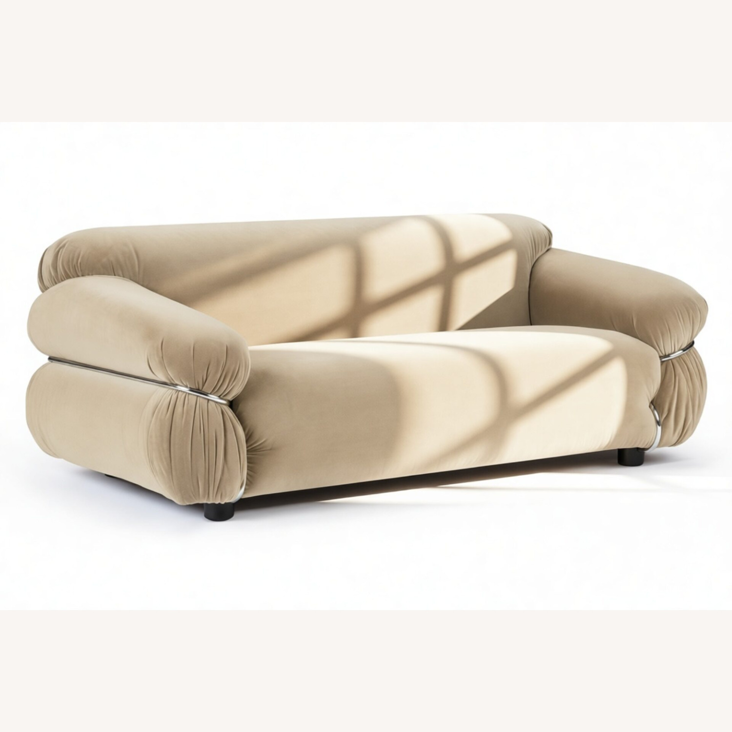 Tacchini The Sesann Natural Suede Loveseat - image-2