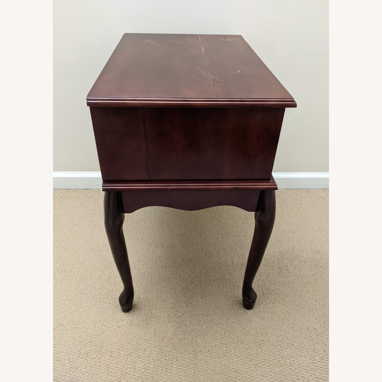 Burgundy Wood Side Table - image-2