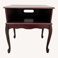 Burgundy Wood Side Table