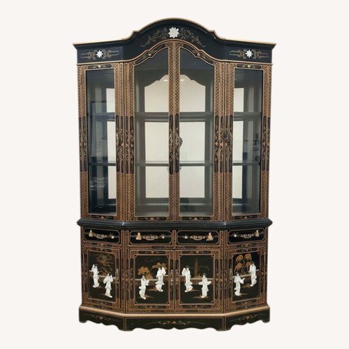 Used Asia Direct Asian Furniture Black Wood Armoires for sale on AptDeco