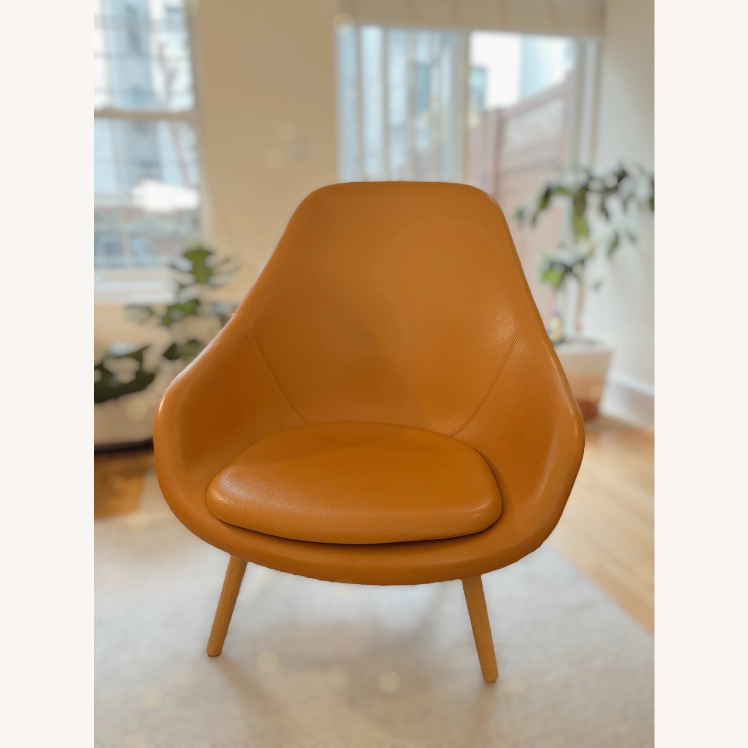 Hay About A Orange Leather Armchair - AptDeco