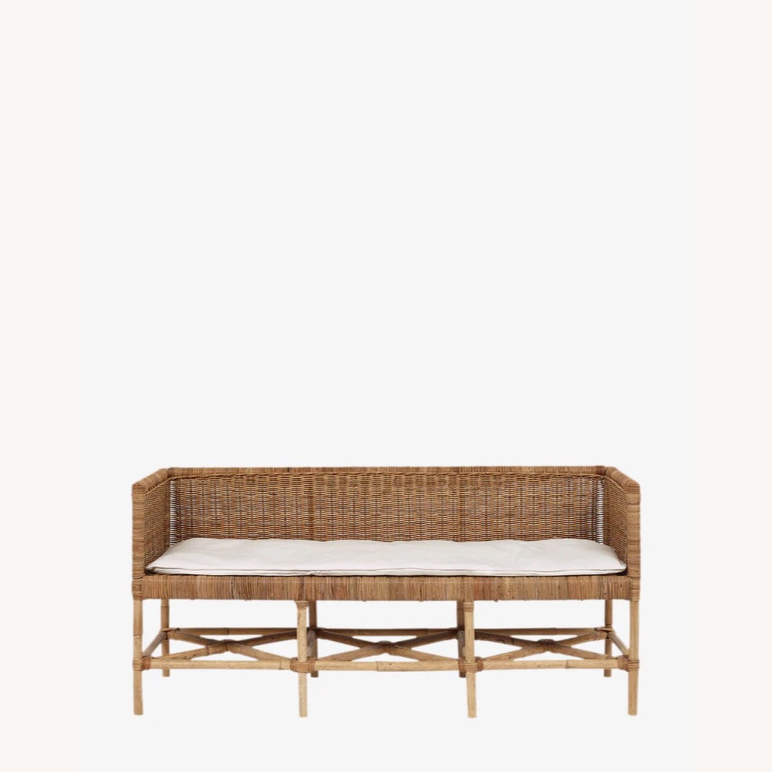 McGee and Co Odelia Natural Wicker Bench - image-1