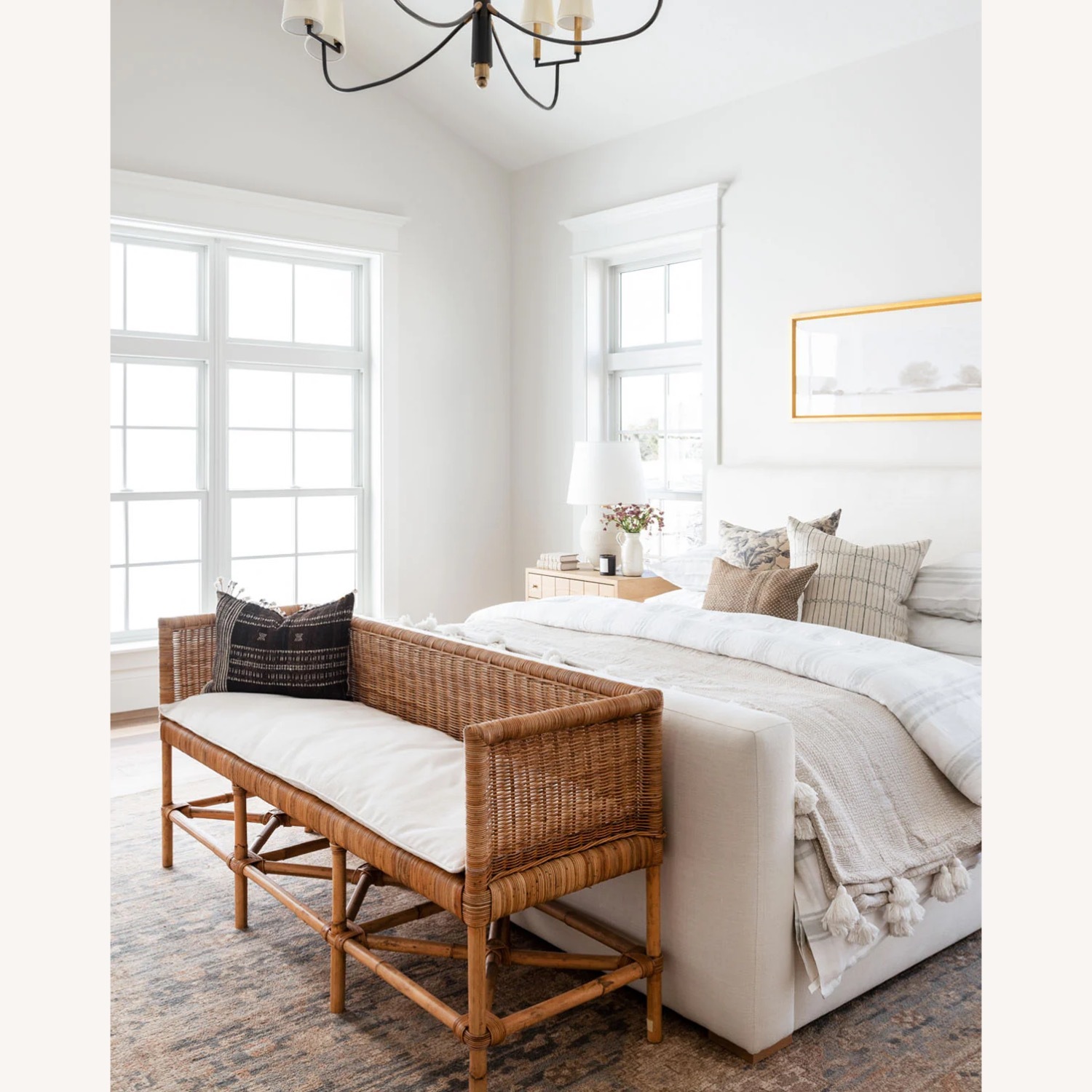 McGee and Co Odelia Natural Wicker Bench - image-3