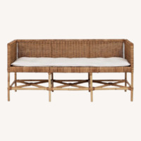 McGee and Co Odelia Natural Wicker Bench