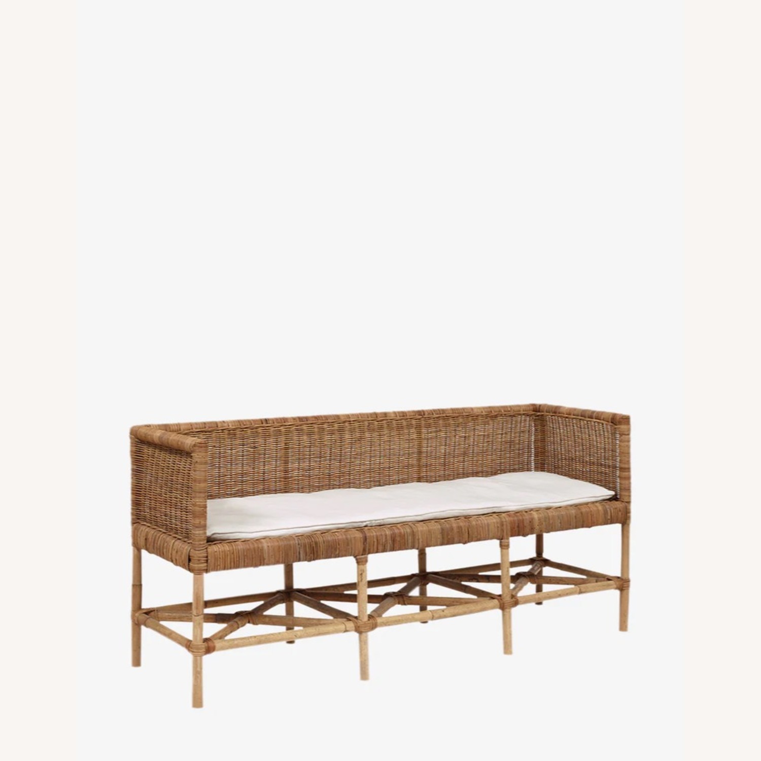 McGee and Co Odelia Natural Wicker Bench - image-2