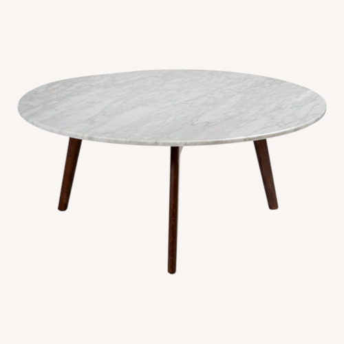 Used Article Mara White Marble Coffee Table for sale on AptDeco
