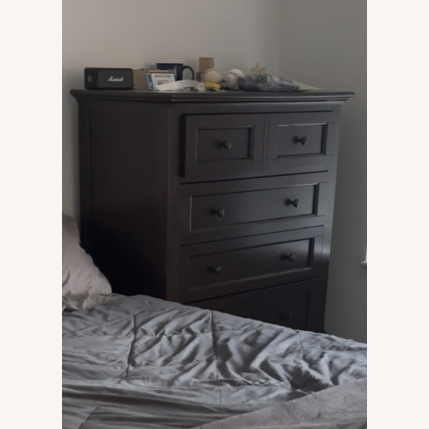 Raymour & Flanigan Keystone Dark Brown Wood Dresser - image-2