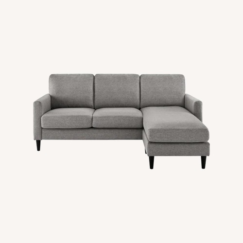 Used Wayfair Cazenovia Light Gray 2 Piece Sectional for sale on AptDeco