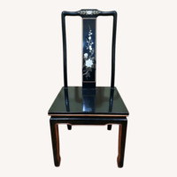 Oriental Furnishings Black Wood Dining Chairs