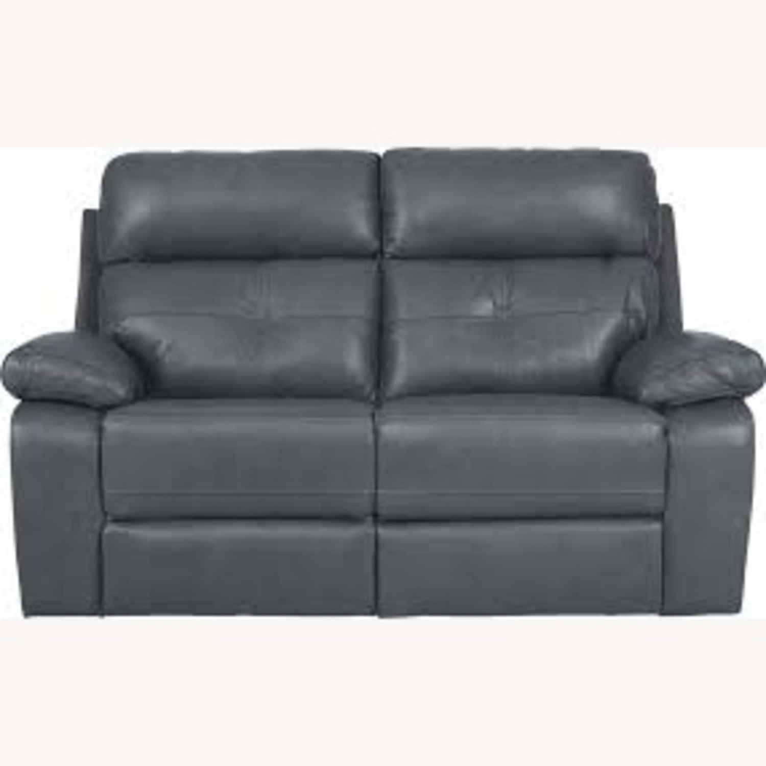 Rooms To Go  Cepano Blue Leather Loveseat - image-5