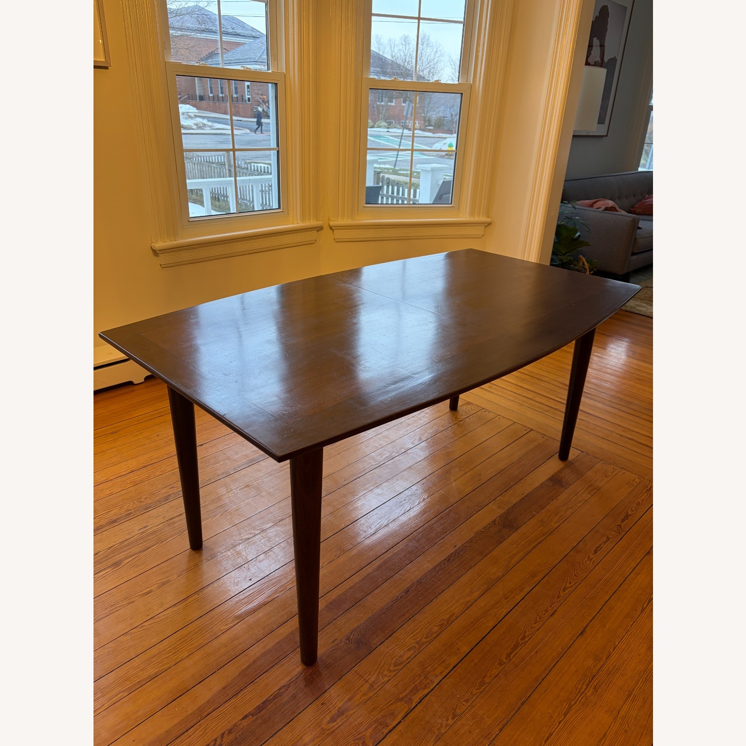Mid Century Solid Wood Extension Dining Table - image-7