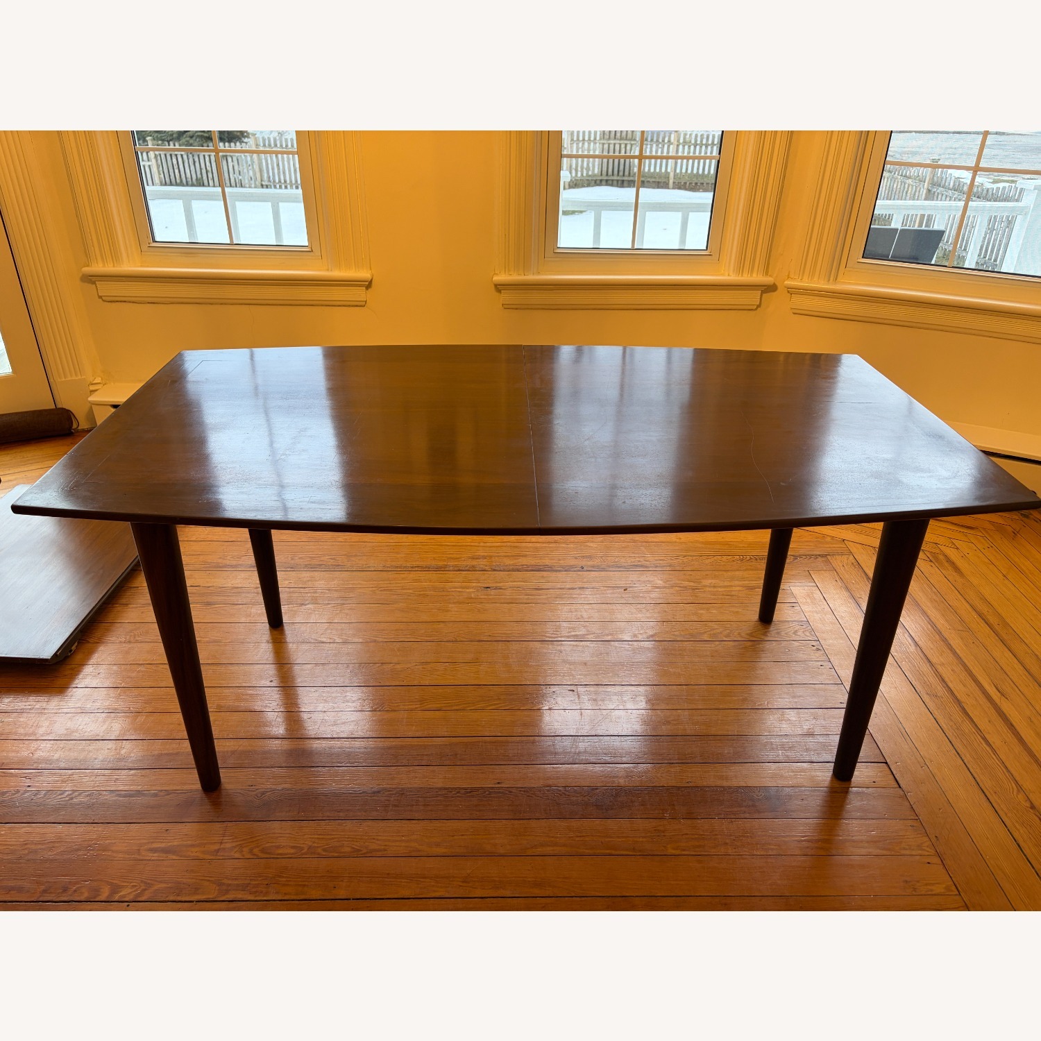 Mid Century Solid Wood Extension Dining Table - image-14