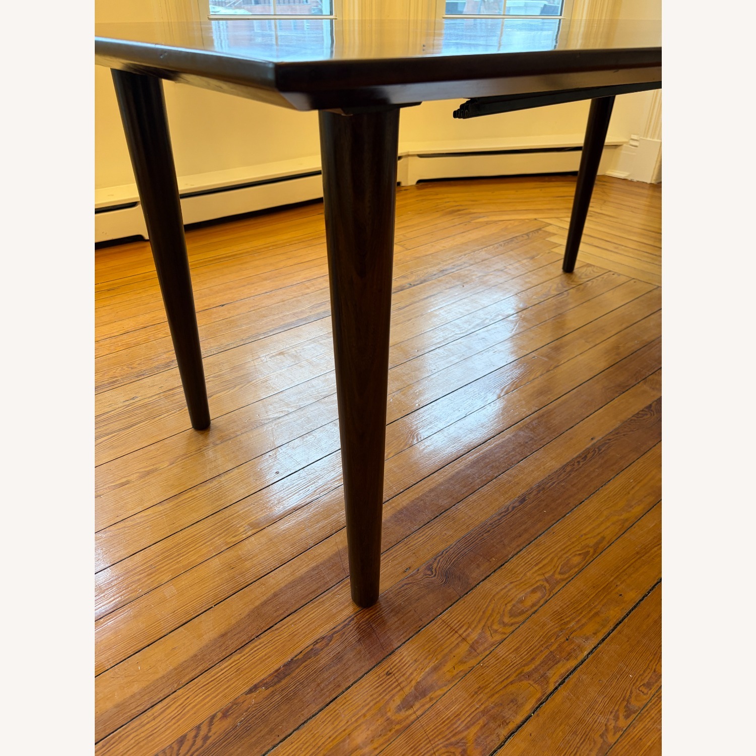 Mid Century Solid Wood Extension Dining Table - image-15