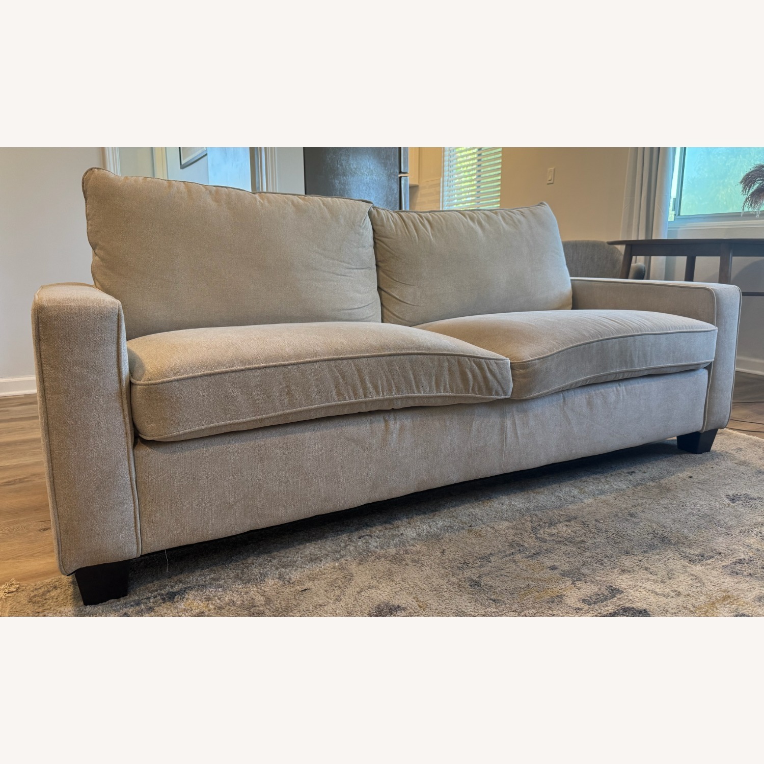 Living Spaces Reid Buff Beige Fabric 80" Sofa  - image-2