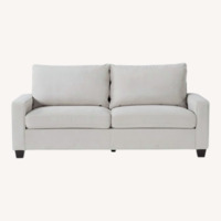 Living Spaces Reid Buff Beige Fabric 80" Sofa 