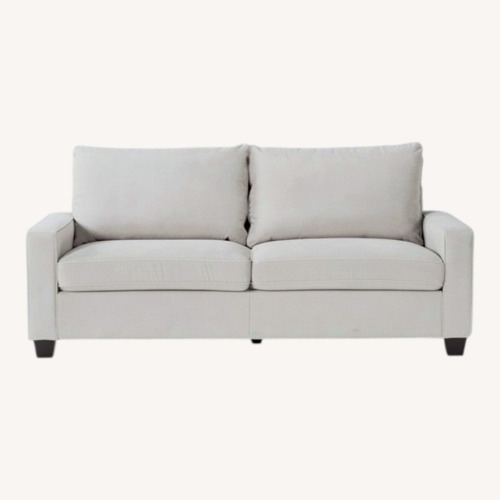 Used Living Spaces Reid Buff Beige Fabric 80" Sofa  for sale on AptDeco