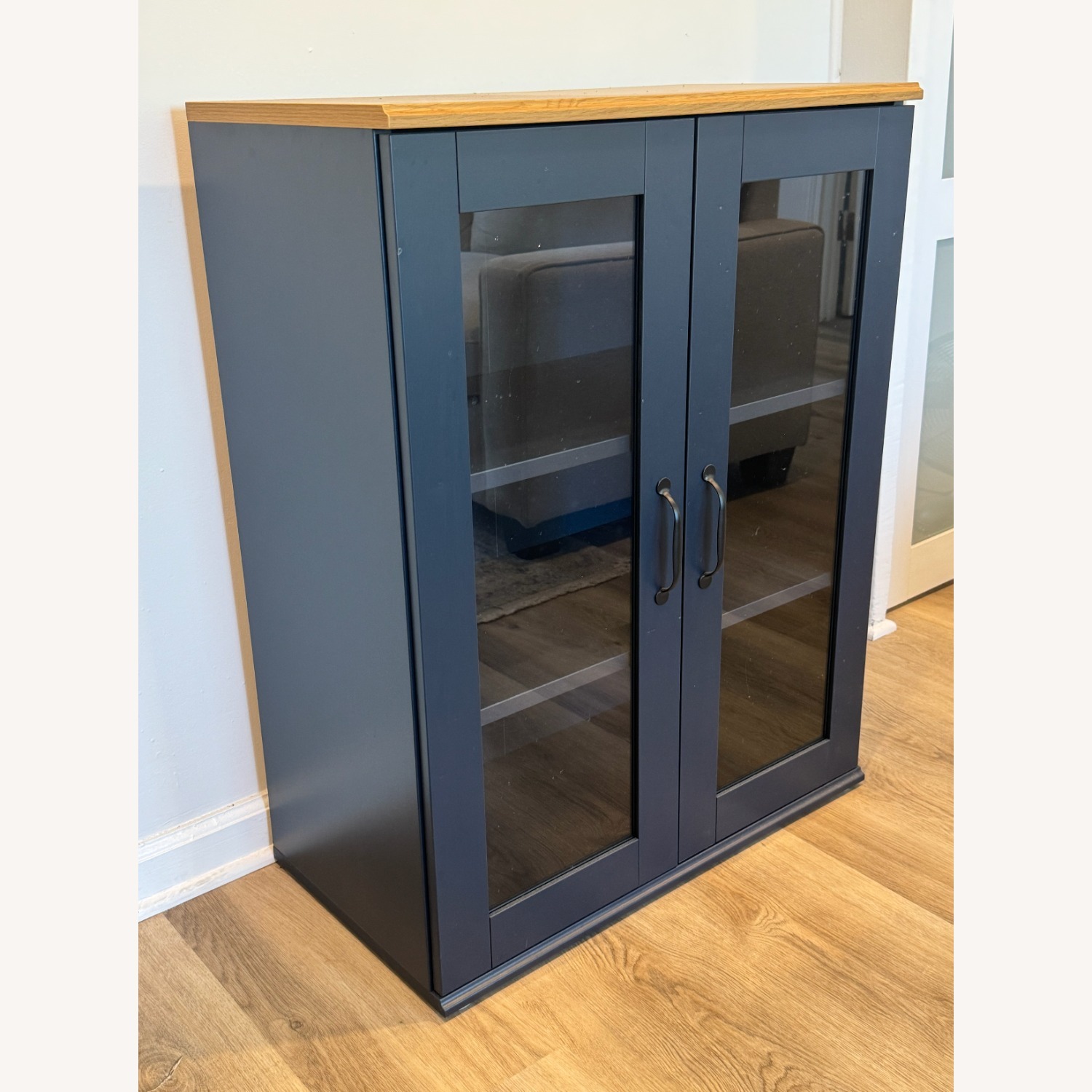 IKEA Skruvby Blue Wood Sideboard - image-2