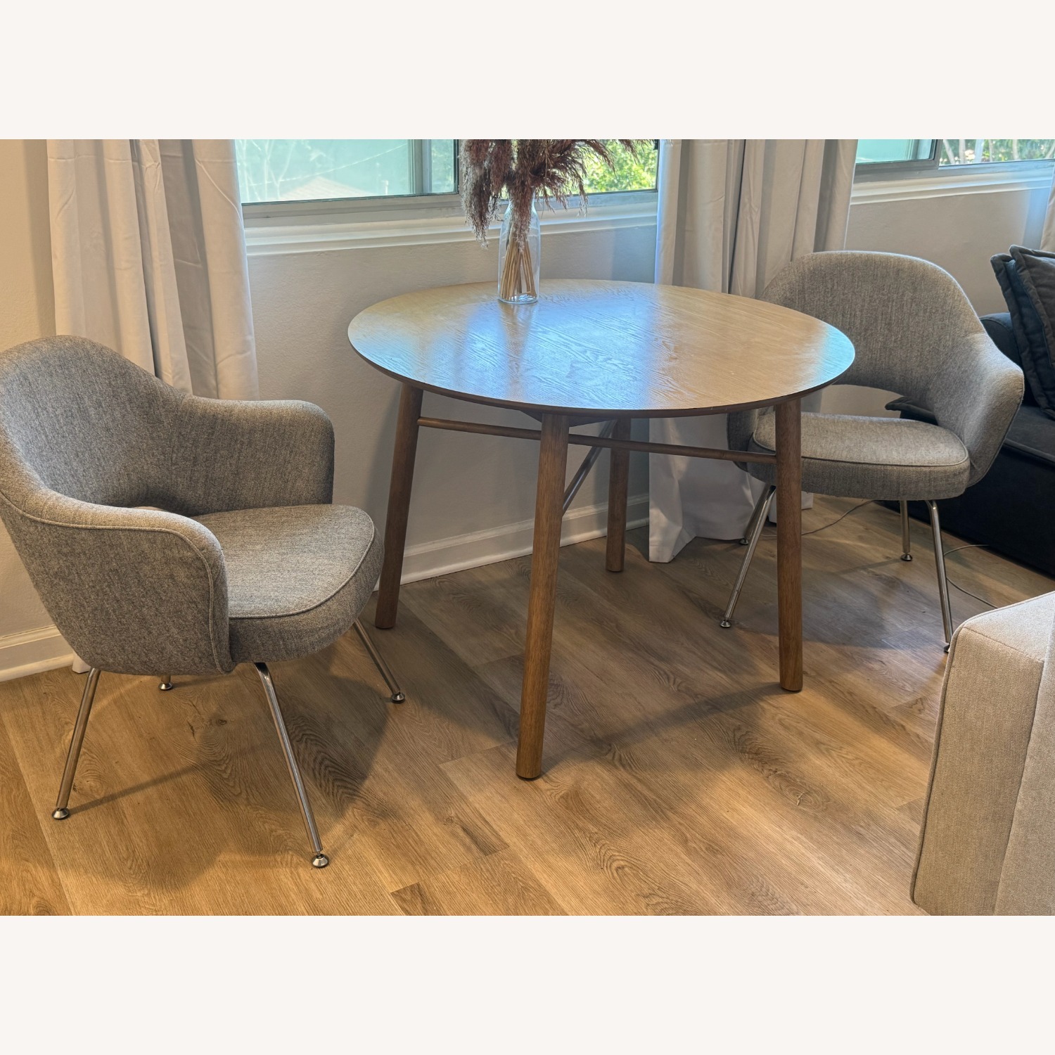 Rove Concepts Light Gray Fabric Dining Chairs - image-2