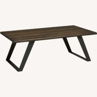 Rooms To Go  Aden Dark Brown Wood Coffee Table