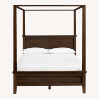 Pottery Barn Dark Brown Wood King Bed